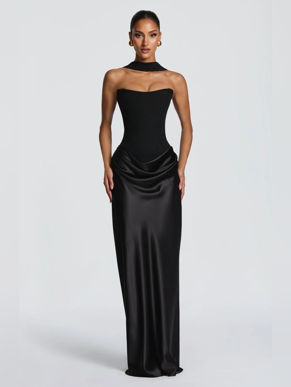 Vestido largo Maggie - Negro BABYBOO NWT $235